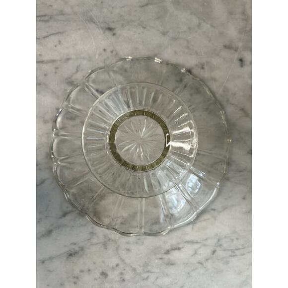 Vintage Colonial Style Paneled Glass Footed Serving Dish Bowl Imperial Glass ? - Picture 8 of 12